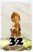 Un personaggio del gioco Dofus, Ocra-Aria, al livello 32