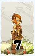 Um personagem do jogo Dofus, Cra-Ar, de nivel 7