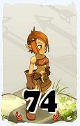 Um personagem do jogo Dofus, Cra-Ar, de nivel 74