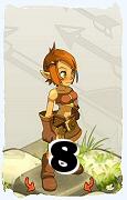 Um personagem do jogo Dofus, Cra-Ar, de nivel 8