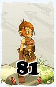 Um personagem do jogo Dofus, Cra-Ar, de nivel 81