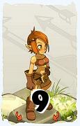 Um personagem do jogo Dofus, Cra-Ar, de nivel 9