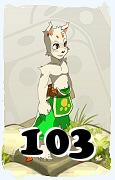 Um personagem do jogo Dofus, Ecaflip-Ar, de nivel 103