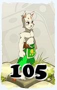 Um personagem do jogo Dofus, Cra-Ar, de nivel 105