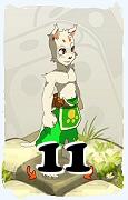 A Dofus character, Ecaflip-Air, by level 11