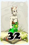 A Dofus character, Ecaflip-Air, by level 32