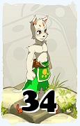 A Dofus character, Ecaflip-Air, by level 34