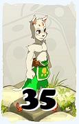 A Dofus character, Ecaflip-Air, by level 35