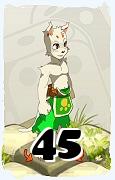 A Dofus character, Ecaflip-Air, by level 45