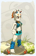 Um personagem do jogo Dofus, Ecaflip-Ar, de nivel 0