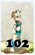 Um personagem do jogo Dofus, Ecaflip-Ar, de nivel 102