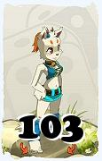 Um personagem do jogo Dofus, Ecaflip-Ar, de nivel 103