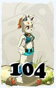 Um personagem do jogo Dofus, Ecaflip-Ar, de nivel 104