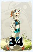 A Dofus character, Ecaflip-Air, by level 34