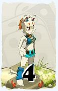 A Dofus character, Ecaflip-Air, by level 4