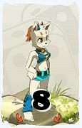 A Dofus character, Ecaflip-Air, by level 8