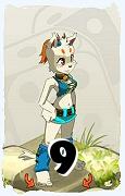 Um personagem do jogo Dofus, Ecaflip-Ar, de nivel 9