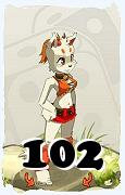 Um personagem do jogo Dofus, Ecaflip-Ar, de nivel 102