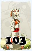 Um personagem do jogo Dofus, Ecaflip-Ar, de nivel 103