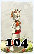 Um personagem do jogo Dofus, Ecaflip-Ar, de nivel 104