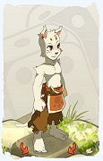 Um personagem do jogo Dofus, Ecaflip-Ar, de nivel 0