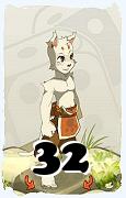 A Dofus character, Ecaflip-Air, by level 32