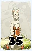 Un personaggio del gioco Dofus, Ecaflip-Aria, al livello 35