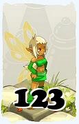 Un personaggio del gioco Dofus, Aniripsa-Aria, al livello 123