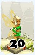 Un personaje del juego Dofus, Sadida-Aire, de nivel 20