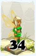 Un personaggio del gioco Dofus, Aniripsa-Aria, al livello 34