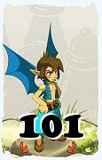 Un personaje del juego Dofus, Aniripsa-Aire, de nivel 101