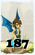 Un personaje del juego Dofus, Sadida-Aire, de nivel 187