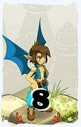 Um personagem do jogo Dofus, Cra-Ar, de nivel 8