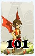 Un personaje del juego Dofus, Aniripsa-Aire, de nivel 101