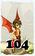 Um personagem do jogo Dofus, Eniripsa-Ar, de nivel 104