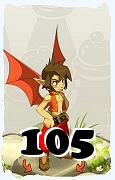 Un personnage du jeu Dofus, Eniripsa-Air, au niveau 105