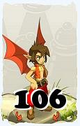 Un personaje del juego Dofus, Aniripsa-Aire, de nivel 106