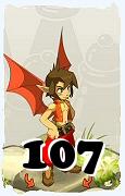 Um personagem do jogo Dofus, Eniripsa-Ar, de nivel 107