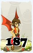 Un personaje del juego Dofus, Aniripsa-Aire, de nivel 187