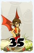 Un personnage du jeu Dofus, Eniripsa-Air, au niveau 35