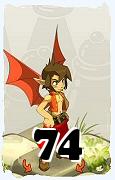 Un personnage du jeu Dofus, Roublard-Air, au niveau 74