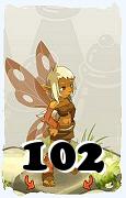 Un personaje del juego Dofus, Aniripsa-Aire, de nivel 102