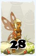 Un personaje del juego Dofus, Aniripsa-Aire, de nivel 28