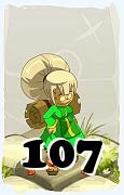 Un personaje del juego Dofus, Anutrof-Aire, de nivel 107