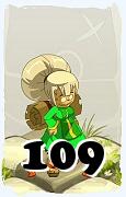 Un personaje del juego Dofus, Anutrof-Aire, de nivel 109