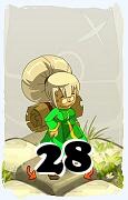 Un personnage du jeu Dofus, Roublard-Air, au niveau 28