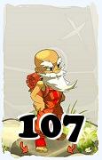 Um personagem do jogo Dofus, Enutrof-Ar, de nivel 107