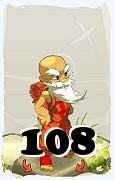 Um personagem do jogo Dofus, Enutrof-Ar, de nivel 108