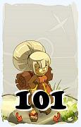 Un personnage du jeu Dofus, Roublard-Air, au niveau 101