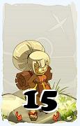 Um personagem do jogo Dofus, Enutrof-Ar, de nivel 15